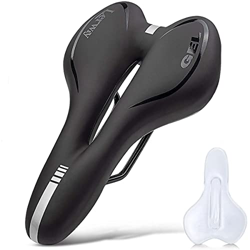 Sillin Bicicleta Montaña de Gel - Cojín de Asiento de Bici de Gel Ergonómico y Cómodo, Impermeable y Transpirable para BMX,Bici de Urbana,MTB 16x28 cm características