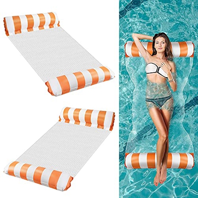 2 hamacas hinchables, colchoneta de aire para piscina, hamaca, cama hinchable para piscina