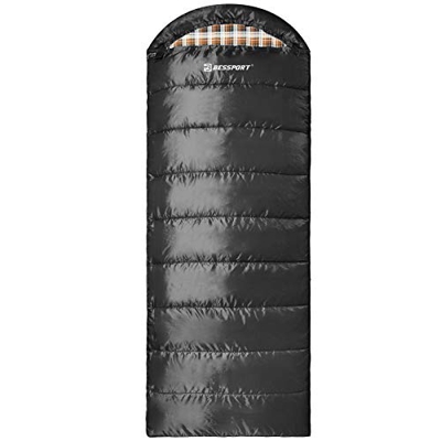 Bessport Saco de Dormir para Acampar para Adultos, 45 ℉ / 7 ℃ para Clima cálido y frío 9 Estaciones, Ligero y Saco de Dormir Repelente al Agua para mo