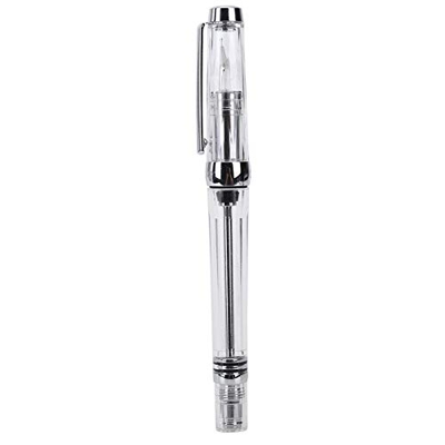 Pluma estilográfica de gran capacidad Pluma de escritura de negocios de metal transparente 0,5 mm Pluma fina Escritura Bolígrafo Bolígrafo de gel Perf