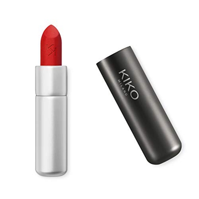 Kiko Milano Powder Power Lipstick 11 Labial Ligero con Acabado Mate, Scarlet rose