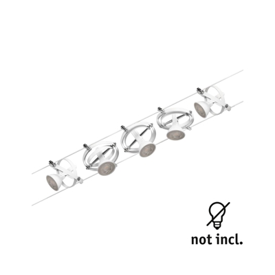 Paulmann Wire Cardan sobre cable 5 luces 5m blanco