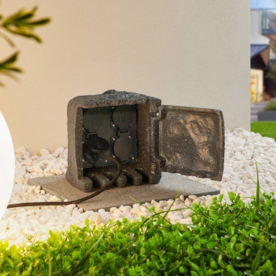 Lindby Hamstad piedra de enchufe, 4 enchufes