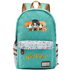 NYLY Mochila Avatar de Harry Potter,Joven Estudiante Bolsa para la Escuela, niña Flores Backpack Bolsa para portátil Unisexo (Estilo A) L Verde Claro precio