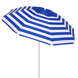 Sombrilla Playa antiviento de Aluminio y Fibra de Vidrio - LOLAhome (Ø 200 cm, Azul) precio