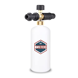 WILTEEXS Cañón de espuma ajustable para lavadora a presión Karcher Serie K K2 K3 K4 K5 K6 K7, botella de 1 litro dispensador de jabón con boquilla par en oferta