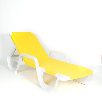 Tumbona Lena Amarilla. Resina 100% RECICLABLE