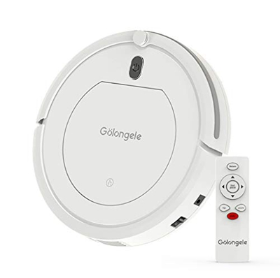 Golongele Robot Aspirador, Súper Delgado, Múltiples Modos de Limpieza, con Mando a Distancia, Robot de Limpieza para Pelos de Perro y Suelos Duros