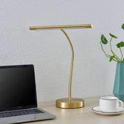 Lindby Nikali lámpara de mesa LED, latón mate características