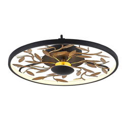 Lindby Annleorie plafón LED, negro, oro precio