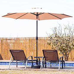VONLUCE 300CM Sombrilla de Jardín con Protección UV Parasol Grande de Jardín con 8 Varillas de Acero Sombrilla de Terreza para Patio, Jardín, Piscina  características