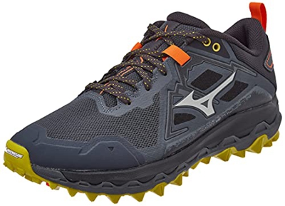 Mizuno Wave Mujin 8, Zapatillas para Carreras de montaa Hombre, Turbu Antártica OPepper, 44 EU