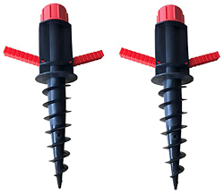 Irtyif Pincho de Sombrillas, Soporte para sombrilla de Playa, 2 Piezas Punta de Tornillo Segura para Viento Fuerte con Gancho para Colgar para Arena,  características