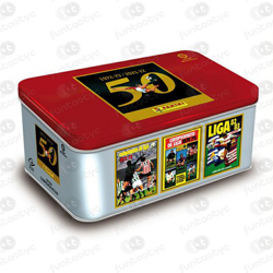 TIN BOX LIGA SERIE ORO 21/22 47 CROMOS REGULARES+28 ED.LIMITADA en oferta