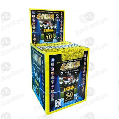 SOBRES LALIGA 2021/2022 PANINI ESTUCHE 50 SOBRES CON 6 CROMOS LALIGA