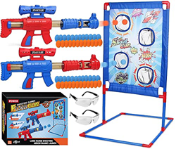 RIVIAX 2 Pistolas de Juguete para Niños + 48 Pelotas/Bolas Espuma Blanda + 1 Objetivo de Disparo + 2 Gafas de Seguridad, Blaster Lanzador Juegos de Ti precio