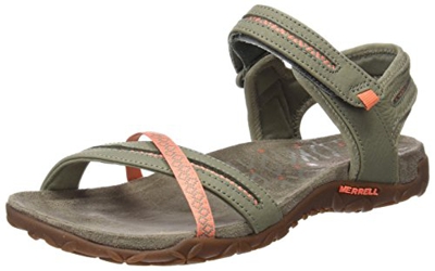 Merrell Terran Cross II, Sandalias de Punta Descubierta Mujer, Hueso (Putty), 37 EU