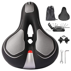 VICELEC Sillín de Bicicleta - Sillin Bicicleta Montaña Sillin Bicicleta Gel Sillin MTB con 16 en 1 Bicicleta Multiherramienta, Memory Espuma Sillín Er precio