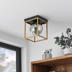 Lindby Josipa plafón, jaula, vidrio humo, 1 luz en oferta