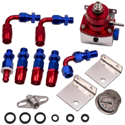 Universal Ajustable Regulador de presión de combustible Kit 100psi calibre pieza características