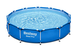 Bestway Steel Pro Frame Pool ohne Pumpe, rund 366x76cm Stahlrahmenpool, Blau 56706, Azul, Ø 366 x 76 cm características