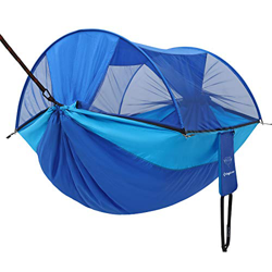 KingCamp Hamaca con Mosquitera Hamaca de Jardín Doble 300x200cm Hamaca para Acampar Nailon Ligero Portátil Hamaca de Camping Transpirable Carga 250KG en oferta