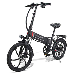MOVIGOR Bicicleta eléctrica 350 W 20 pulgadas, aleación de aluminio, bicicleta eléctrica para adultos, plegable, bicicleta eléctrica de 7 velocidades, en oferta