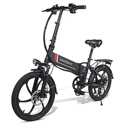MOVIGOR Bicicleta eléctrica 350 W 20 pulgadas, aleación de aluminio, bicicleta eléctrica para adultos, plegable, bicicleta eléctrica de 7 velocidades,
