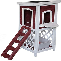 JZTOL Casa De Perro para Perros De Mascotas Refugio De Sala De Perros con Escaleras De Techo Elevado Y Cama De Balcón para Uso En Interiores Y Exterio en oferta