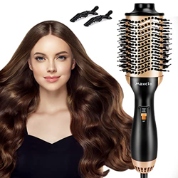 Maxcio Alisador de Pelo, Peine Alisador de Cabello, Cepillo Alisador de Pelo, 5 EN 1 Cepillo Secador Alisador de Pelo Calor Ajustable Evita Quemado Id en oferta