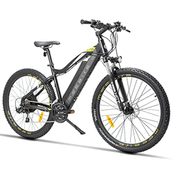 SAWOO Bicicleta de montaña eléctrica de 27,5 Pulgadas 400W 13ah Freno de Disco de batería extraíble, Shimano 21 velocidades, Bicicleta eléctrica de Pl características
