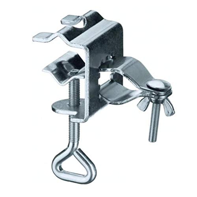 SUPYINI Pinza de soporte para sombrilla, soporte de sombrilla de balcón, abrazadera de metal para balcones y barandillas