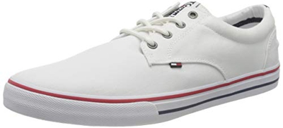 Tommy Jeans Textile Sneaker Hombre, Blanco White 100, 47 EU