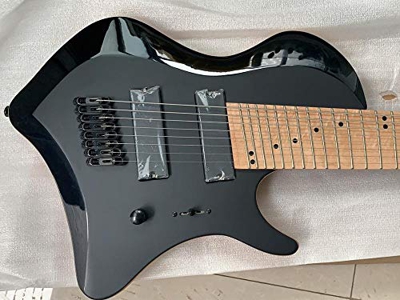 Guitarra Multi Escala 8 Cadena con Forma De Hardware Negro Guitarra Cuerda Acero Acústico Guitarra acustica Hyococ (Color : Guitar)
