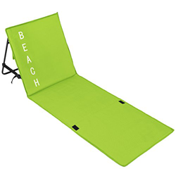 TecTake Esterilla de Playa Acolchada Respaldo Ajustable con asa de Transporte (Verde | no. 402442) en oferta