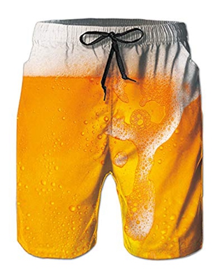 Goodstoworld Swim Shorts 3D Impreso Beer Running Shorts Beach Sport Gyms Trunks Ropa De Playa De Verano con Forro De Malla XXXL