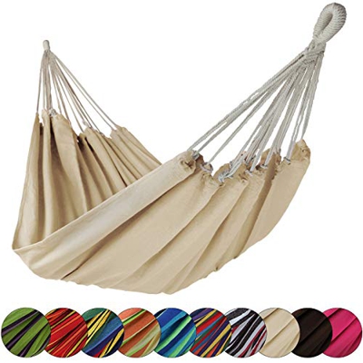 BB Sport Hamaca Tela Colgante 220 x 170 cm Ligera Capacidad Carga 250 kg Bolsa Transporte, Color:Playa