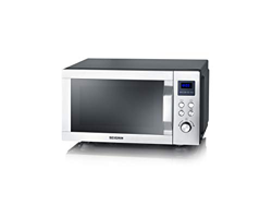 SEVERIN MW 7758 - Microondas 3 en 1 con base de cerámica, acero inoxidable, color negro mate precio