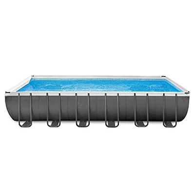Piscina Familiar 24 'x 12' x 52 "Piscina rectangular de marco ultra XTR con bomba enmarcada Piscinas Piscina sobre piscina en tierra Piscina para pati