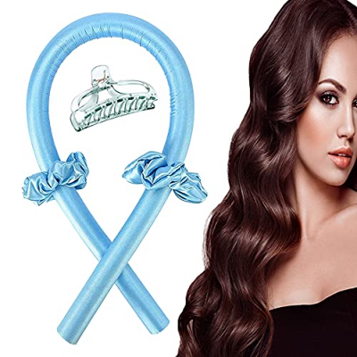 Momsiv - Rizador de pelo de seda, rizador sin calor, rizador de pelo suave, rizador de ondas para cabello suave, cinta rizada anticalor, para mujeres 