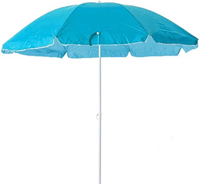 Arcoiris Sombrilla Playa, Parasol de Aluminio Protección Solar UPF+50 (220cm, Azul Clara)