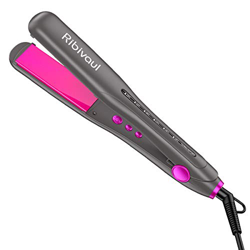 Ribivaul Ceramic Hair Straightener for Women, Professional Tourmaline Ionic Flat Iron for Hair Styling, Wide Plate 2 in 1 Hair Straighteners and Curle características