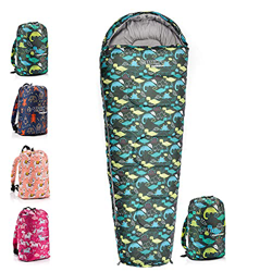 meteor Saco Dormir Tipo Momia con Capucha - para Niños en Viaje Camping Funda vivac Festival Hotel Portátil con Mochila YMER (Niño, Robot) en oferta