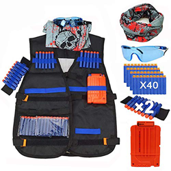 Meiqils Chaleco táctico para Nerf N-Strike Serie Elite, Chaqueta Táctica para Pistola Nerf Serie Juego de Batalla,Tactical Vest Kit Chaleco para niños en oferta