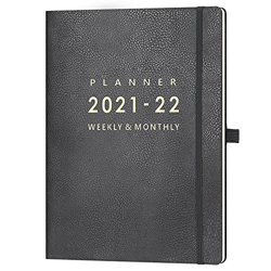Agenda 2021-2022, De julio de 2021 a junio de 2022, Agenda A4 Week to View, Cierre Elástico, Bolsillo Trasero, 21,7 x 28,3 x 1,5 cm características