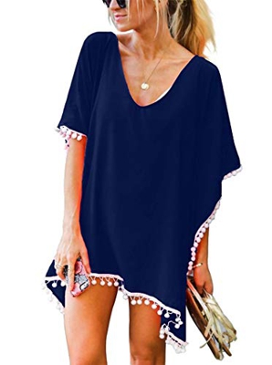 Voqeen Mujeres con Estilo Borla Traje de baño Cubrir Playa Bikini