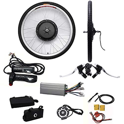 MINUS ONE Kit de conversión para bicicleta eléctrica de 26 pulgadas (rueda delantera de 48 V, 1000 W)