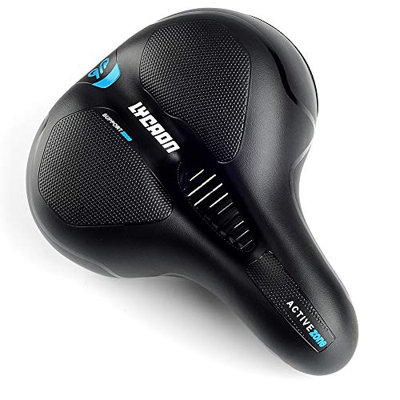 LYCAON Bicycle Saddle (Extra-Comfort) Road Bike Saddle, Ebike Cruiser Bike Saddle Ebike Trike Mountain Road Bike(Azul)
