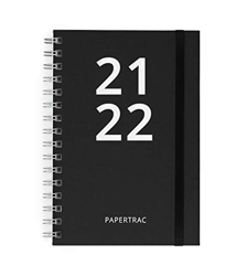 Papertrac 3007 Agenda 21-22 Black - Semana Vista - 160 páginas - Tamaño A5-14 x 21,2 cm precio