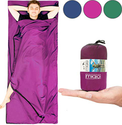 MIQIO 2en1 Saco Sábana y Sábana de Viaje Ligera Tamaño Doble XL en oferta